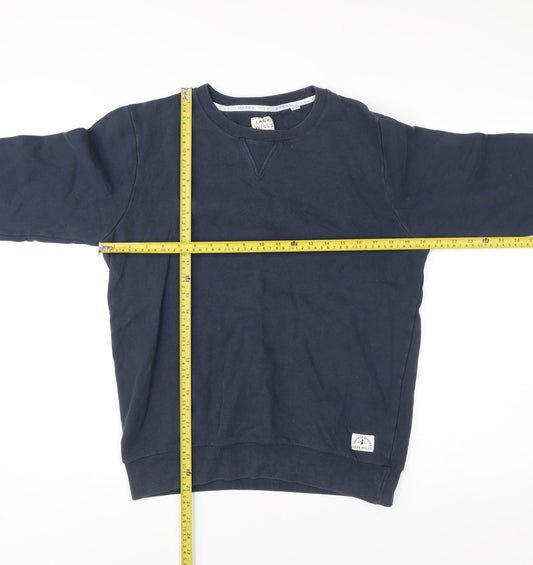 Jack Wills Men’s Blue Cotton Crew Neck Sweatshirt Size S Regular Fit