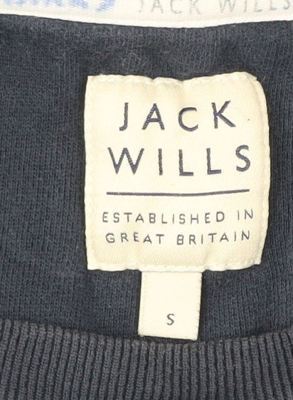 Jack Wills Men’s Blue Cotton Crew Neck Sweatshirt Size S Regular Fit