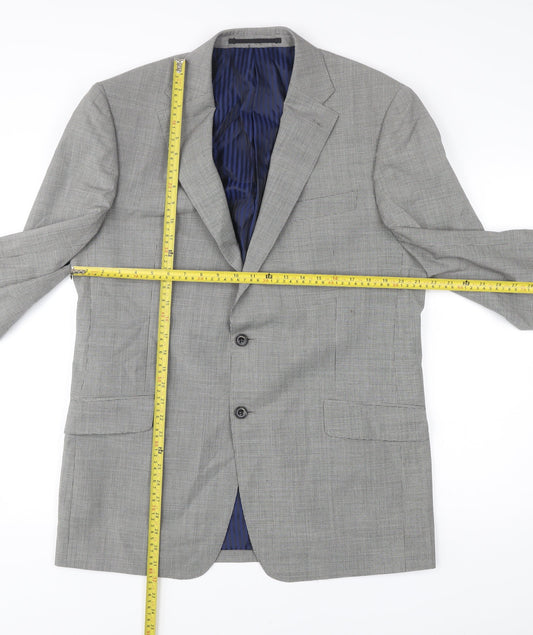 Marks and Spencer Men’s Black & White Check Wool Blazer 42in Long Regular Fit