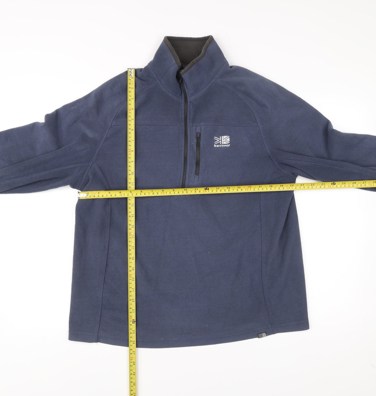 Karrimor Men’s Blue Fleece Sweatshirt Pullover L High Neck Hiking