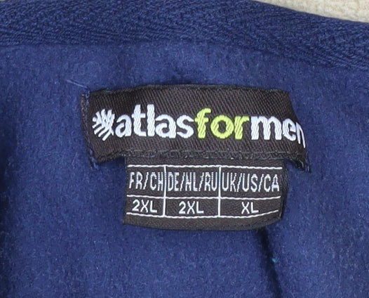 Additional view of Atlas For Men Men's Blue XL Fleece Pullover Sweatshirt Outdoor 1/4 Zip