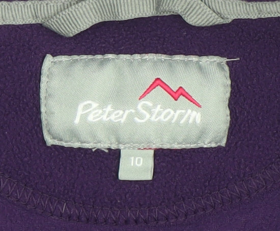 Peter Storm Womens Purple Fleece Sweatshirt Size 10 Outdoor 1/2 Zip