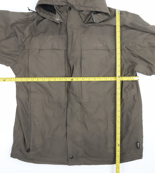Regatta Men's Brown Waterproof Hooded Outdoor Jacket Size M 40in