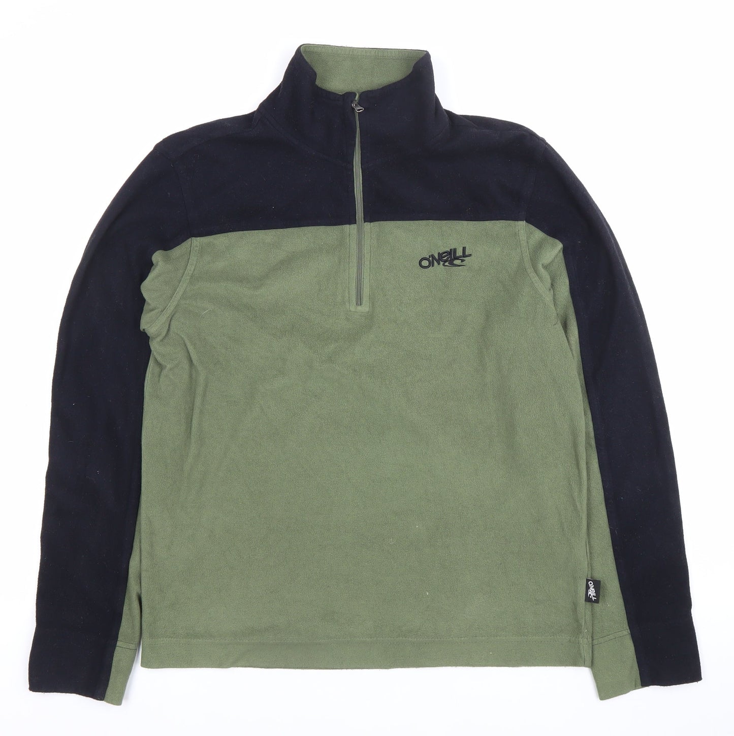 O'Neill Men's Green & Black Fleece Sweatshirt S 1/2 Zip Pullover