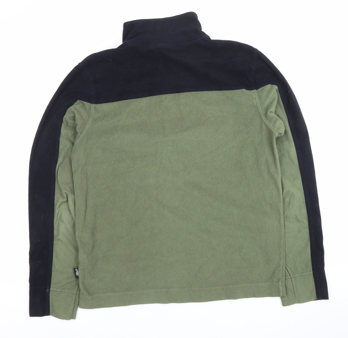 O'Neill Men's Green & Black Fleece Sweatshirt S 1/2 Zip Pullover