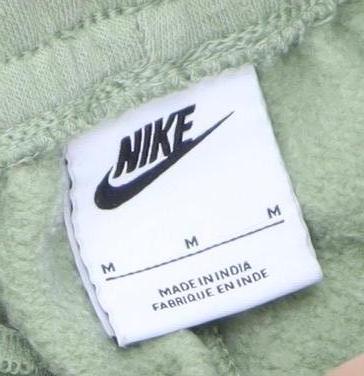 Nike Womens Green Sweatpants M Regular Fit Cotton Fleece Joggers