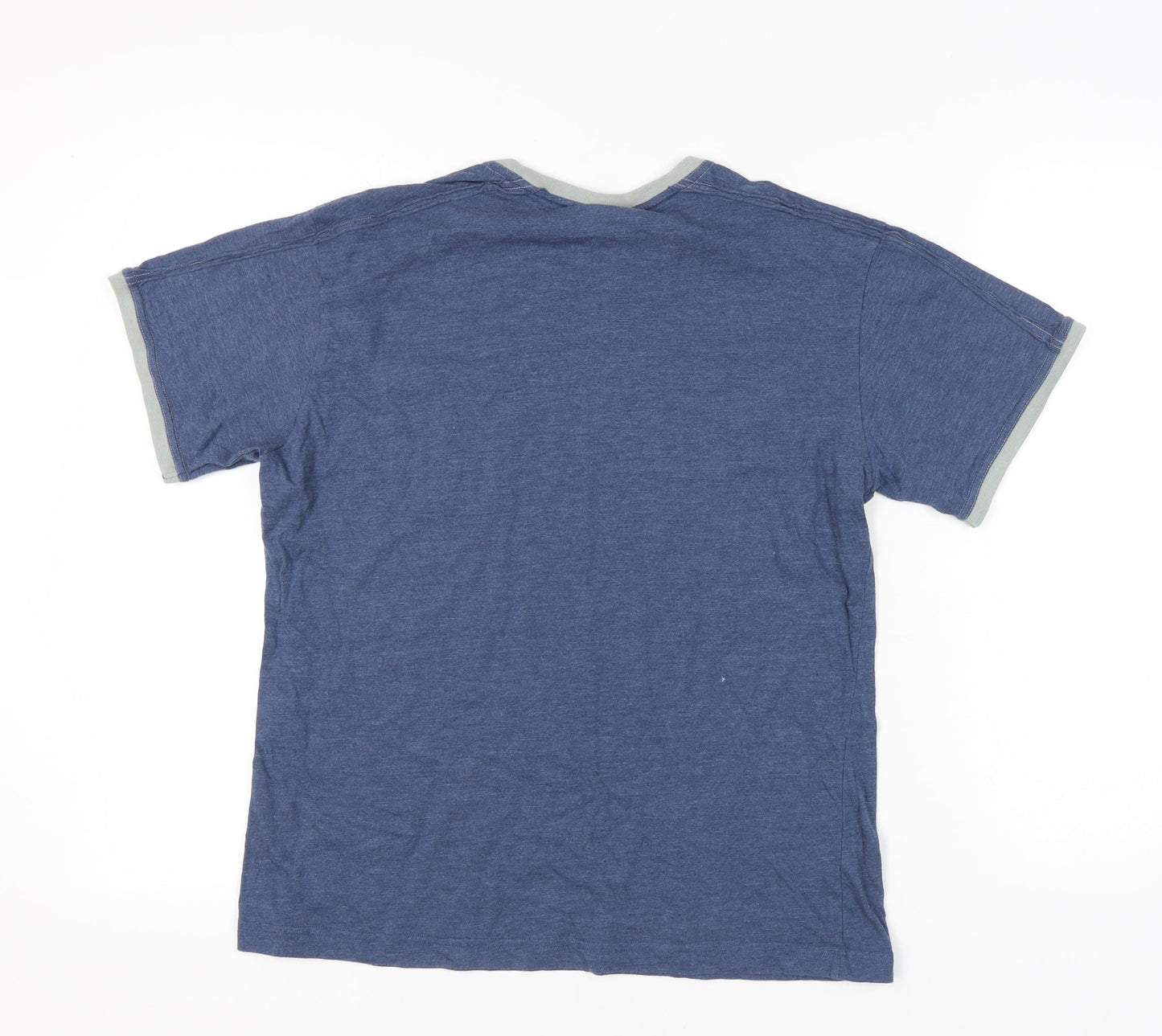 Craghoppers Men's Blue Crew Neck Short Sleeve Cotton Blend T-Shirt M