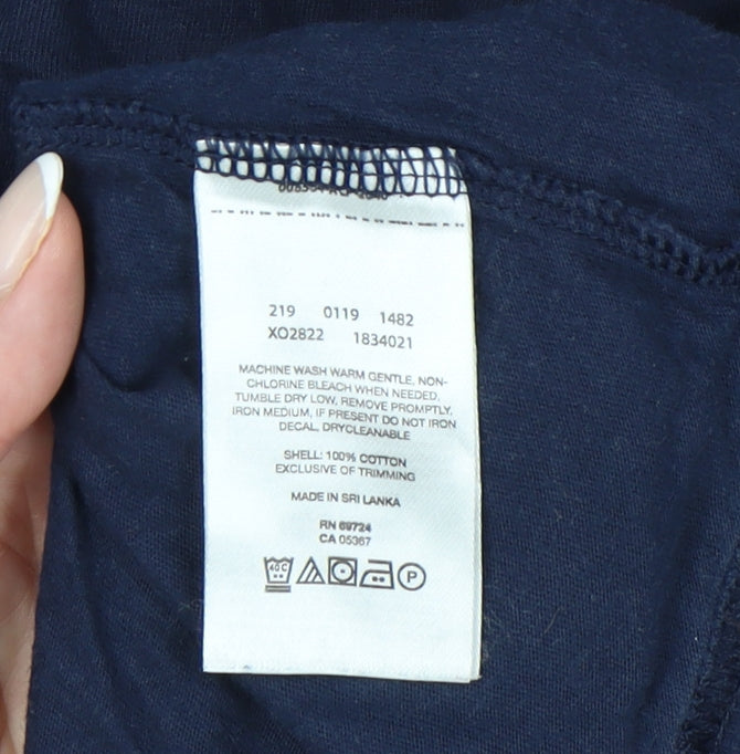 Columbia Men’s Blue Long Sleeve Logo Cotton T-Shirt Size S