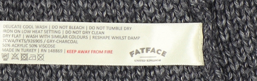 FatFace Women’s Grey Size 12 Long Sleeve Knit Cardigan