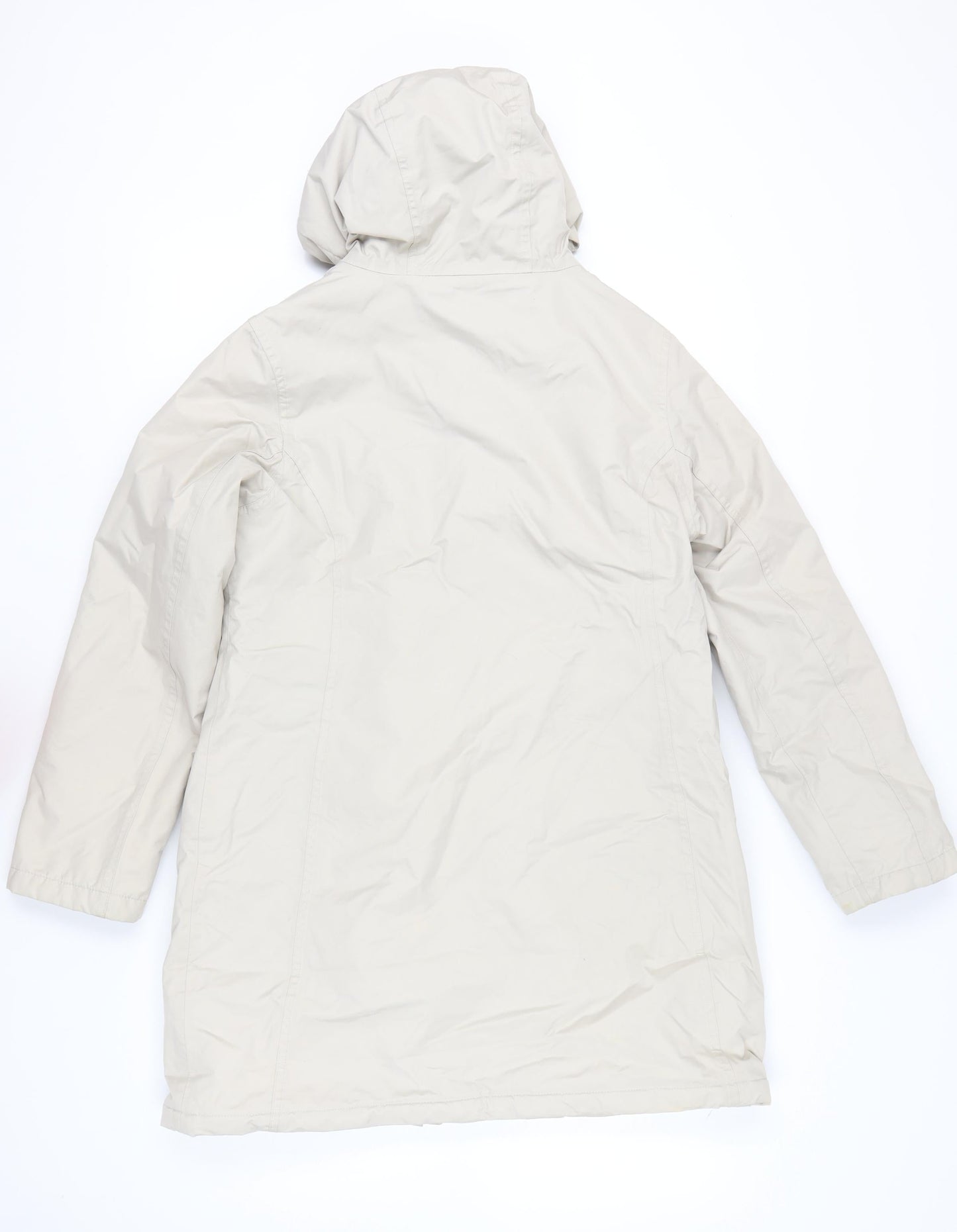 Peter Storm Womens Beige Hooded Parka Coat Size 14 Winter Jacket