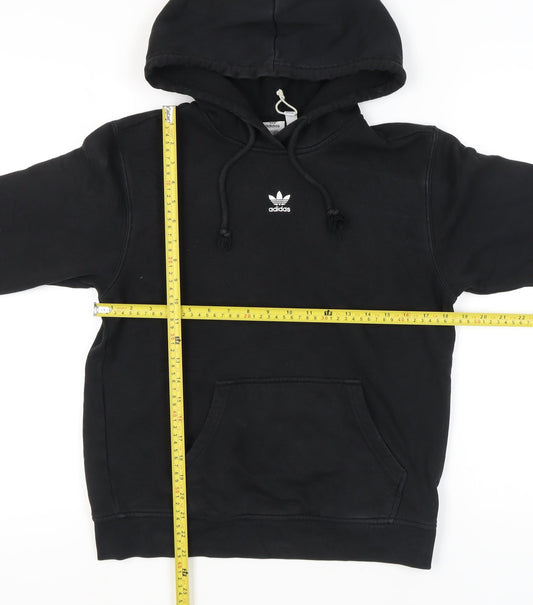 Adidas Womens Black Pullover Hoodie Size 6 XS Regular Fit
