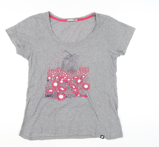 Peter Storm Womens Grey Floral Graphic T-Shirt Size 18