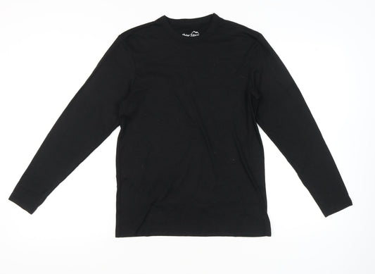 Peter Storm Men's Black Long Sleeve Cotton Crew Neck T-Shirt Size M