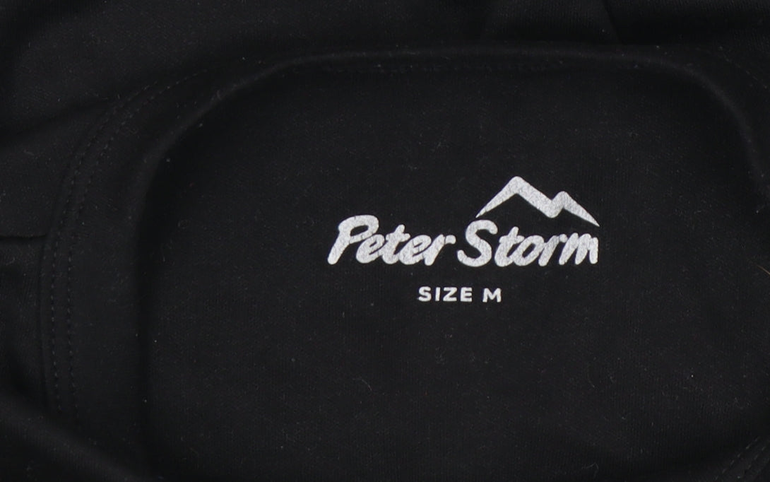 Peter Storm Men's Black Long Sleeve Cotton Crew Neck T-Shirt Size M