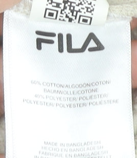 Additional view of Fila women’s beige pullover sweatshirt, size S, logo crew neck casual