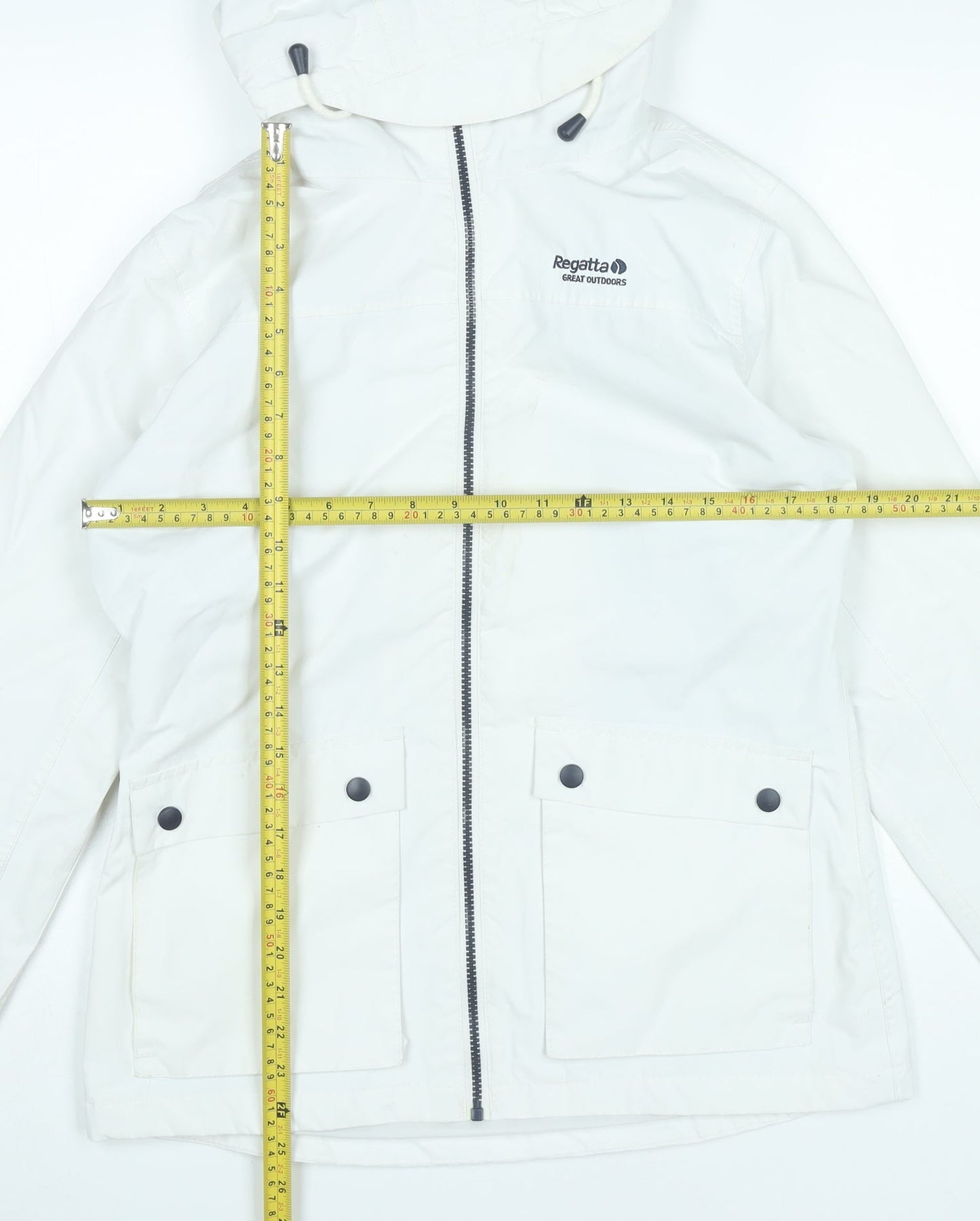 Regatta Women White UK 12 Waterproof Rain Coat Jacket Hooded