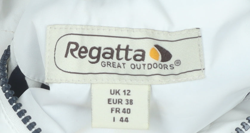 Regatta Women White UK 12 Waterproof Rain Coat Jacket Hooded