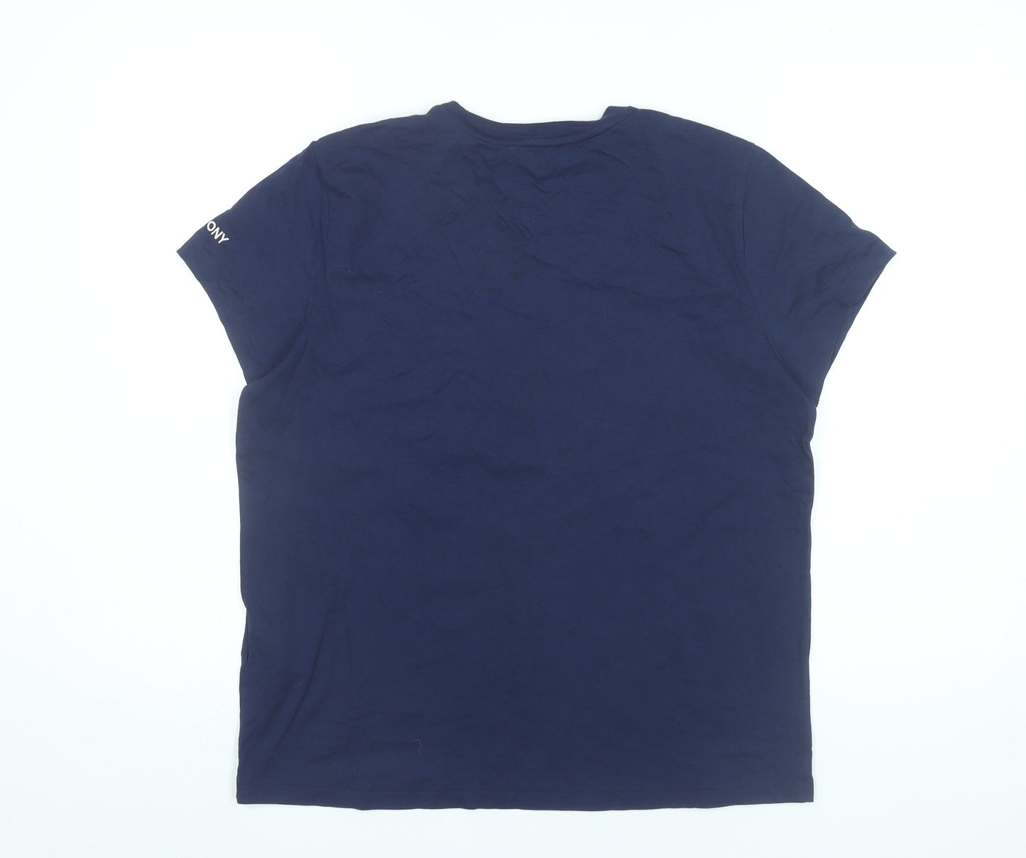 Ralph Lauren Women's Blue L T-Shirt Short Sleeve Cotton Polo Logo