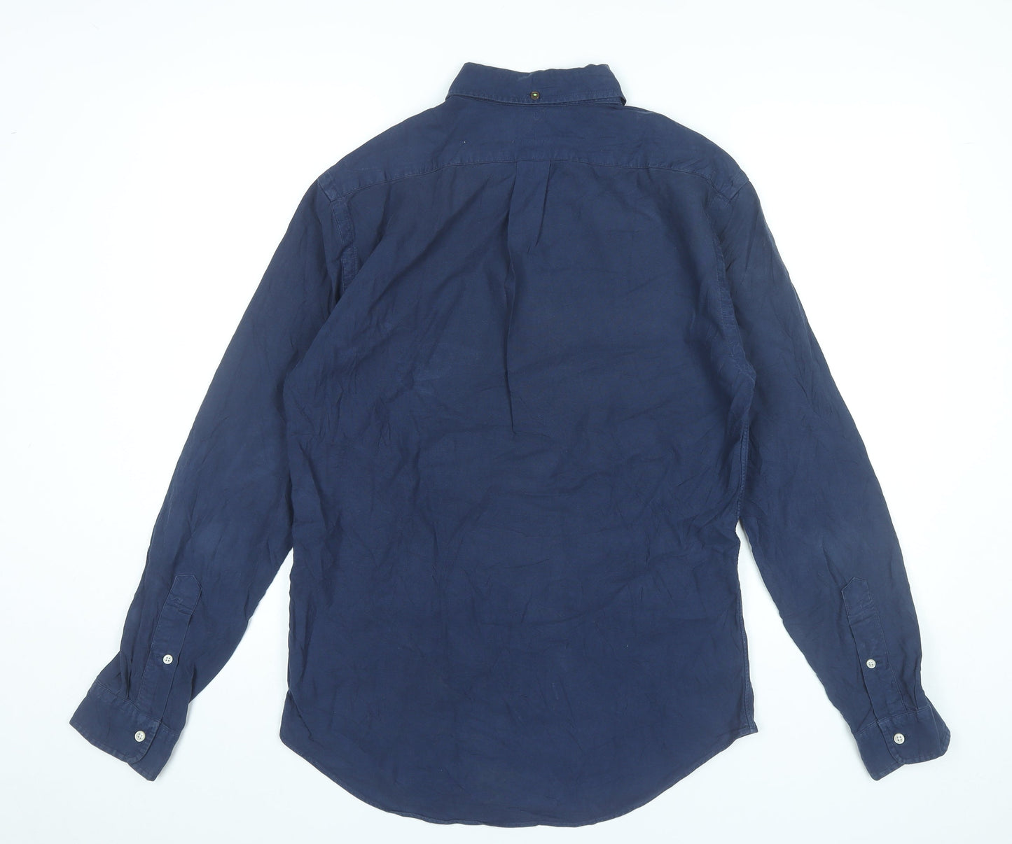 Ralph Lauren Men’s Blue Slim Fit Cotton Button-Up Shirt M