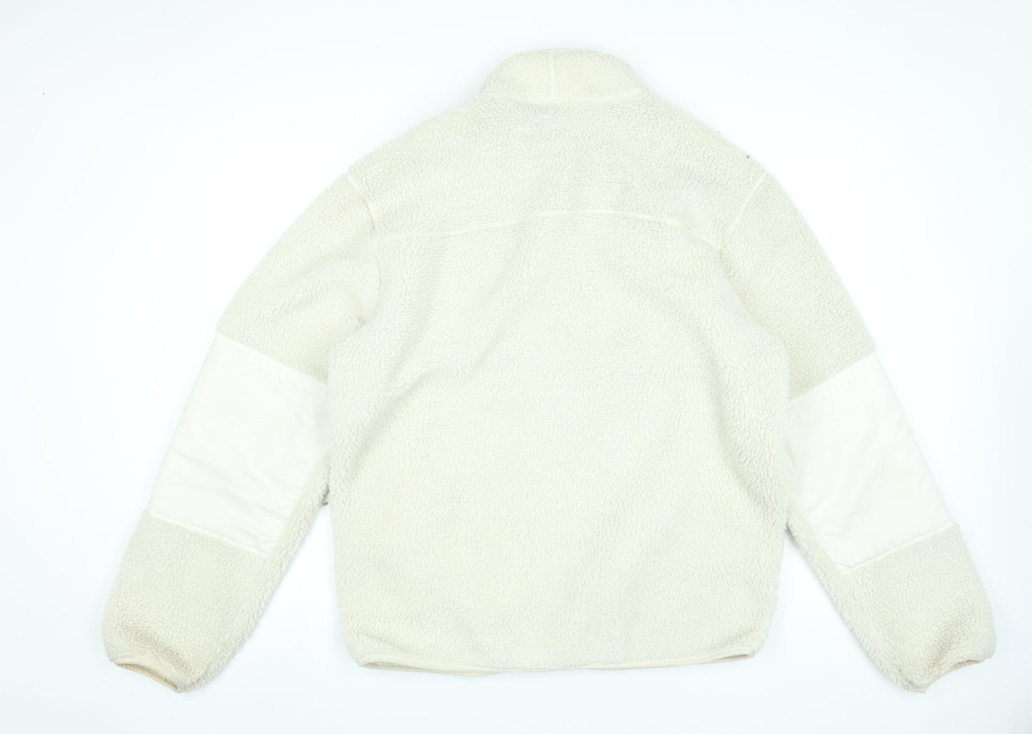 Dickies Women White Fleece Full Zip Jacket Size L Casual Outdoor