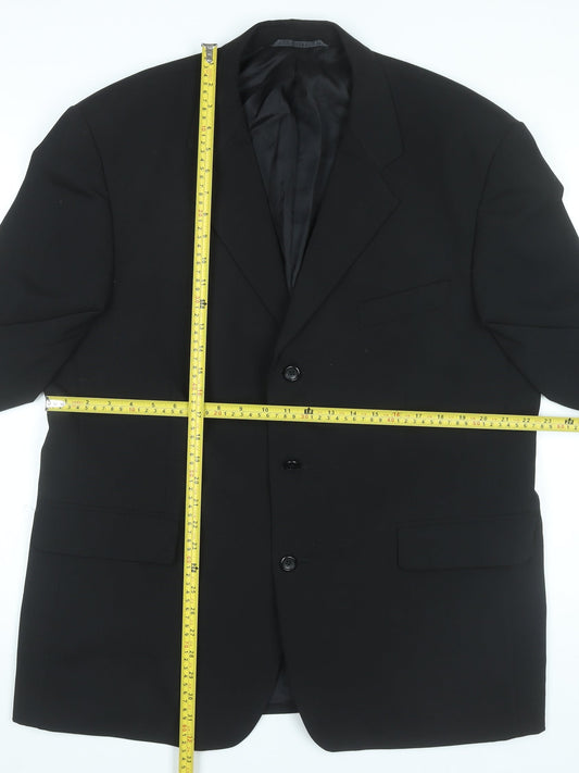 Burton Menswear Men's Black 46 Chest Regular Fit Blazer Jacket
