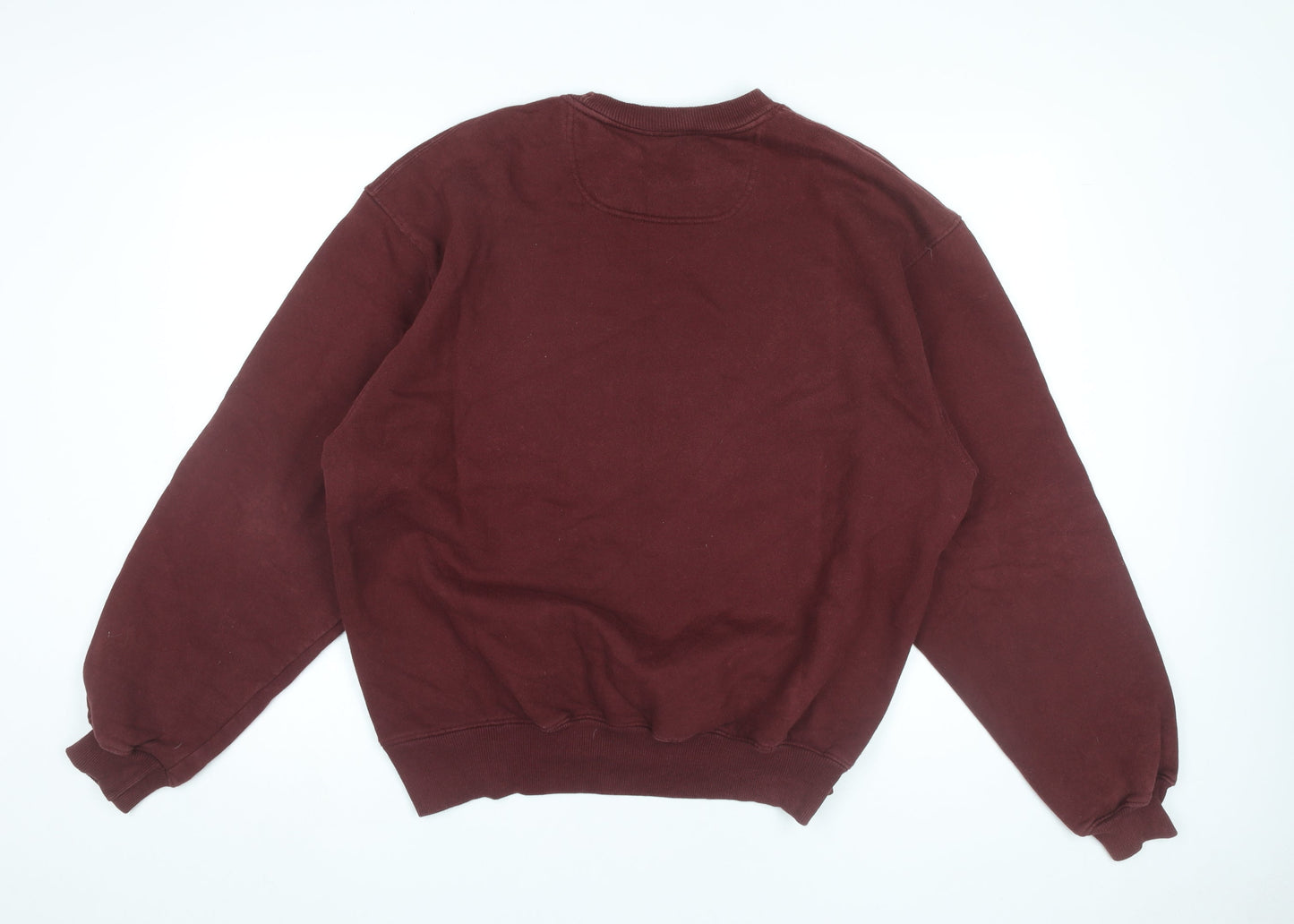 Champion Mens Red Crew Neck Pullover Sweatshirt Size L Regular