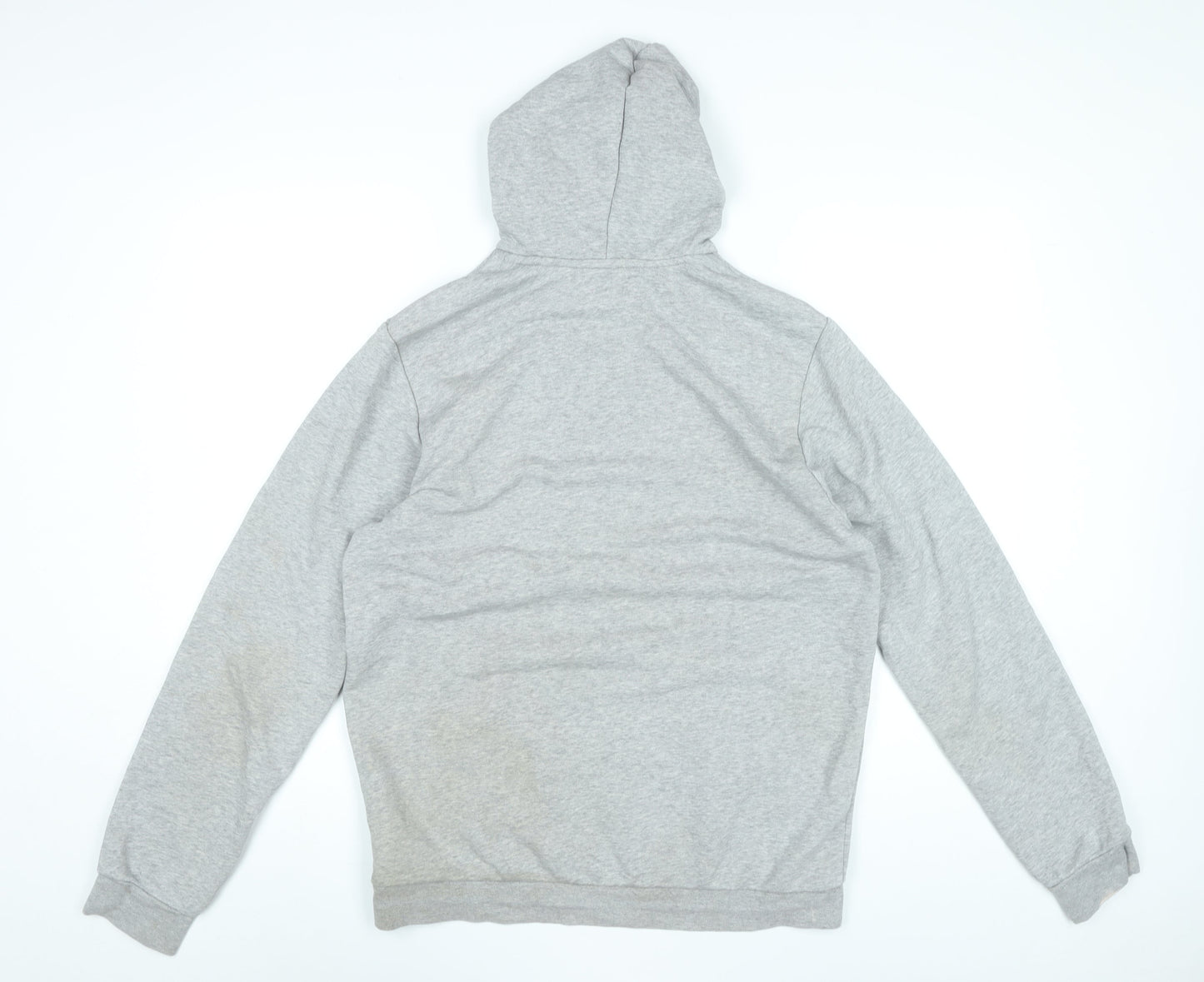 Adidas Men’s Grey Pullover Hoodie M Logo Graphic Sportswear