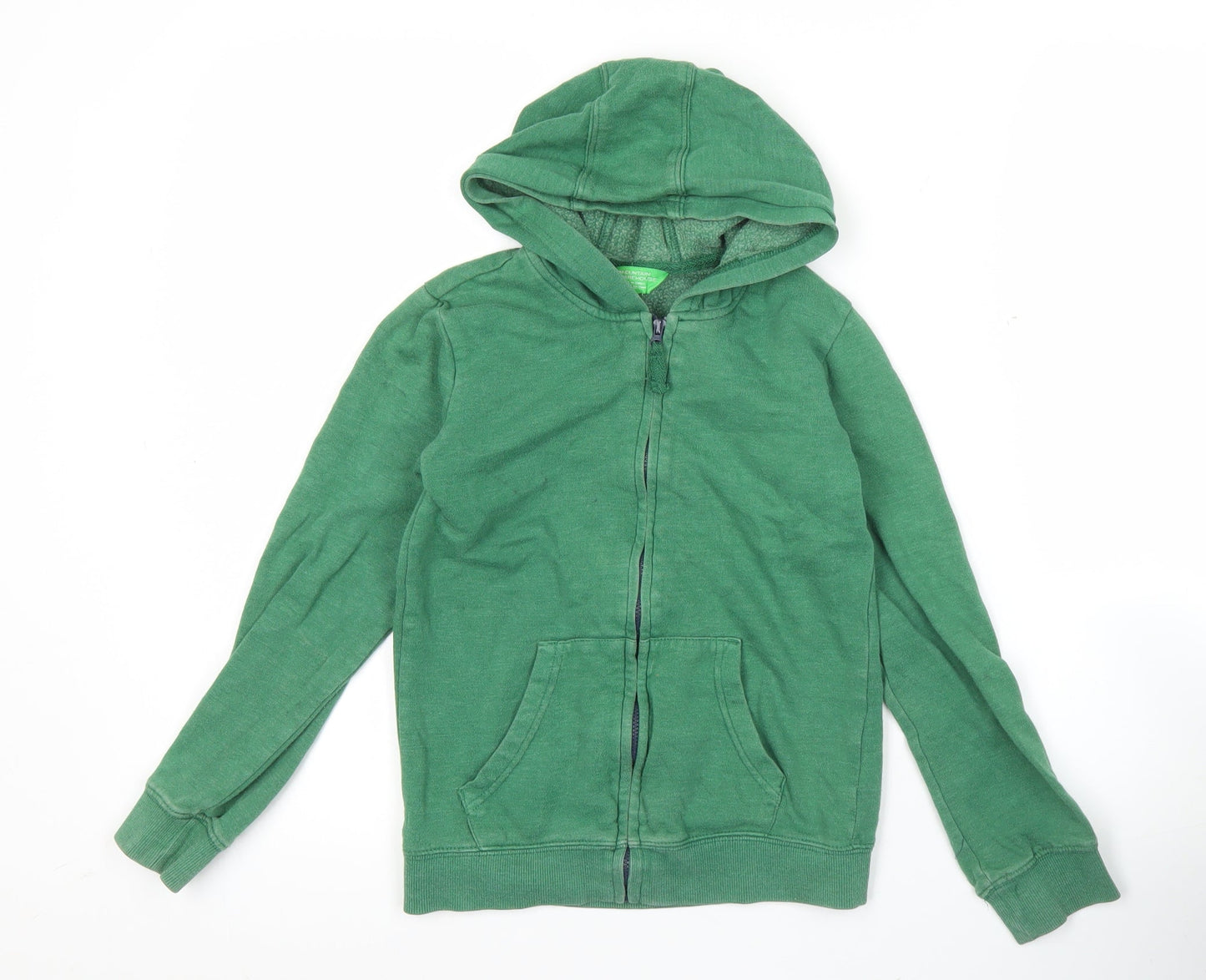 Mountain Warehouse Boys Green Full Zip Hoodie 9-10 Years Cotton Blend