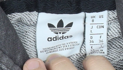 Adidas Mens Grey Pullover Hoodie Size M Regular Fit Logo Sportswear