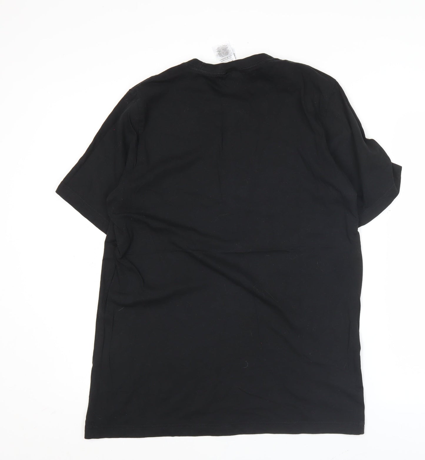 Adidas Mens Black Medium Graphic Logo Sports T-Shirt