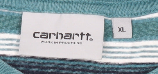 Carhartt WIP Men’s XL Multicoloured Striped Cotton T-Shirt