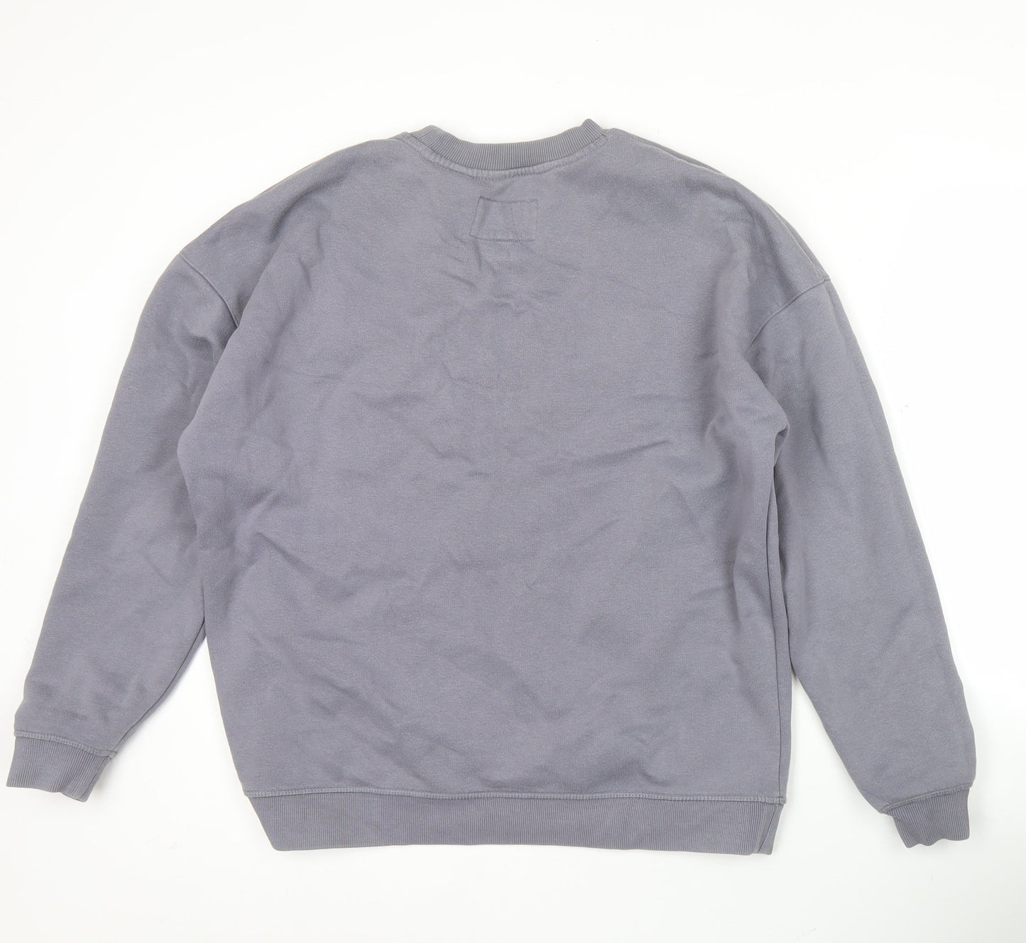 Jack Wills Womens Grey Logo Sweatshirt UK 10 Pullover Long Sleeve