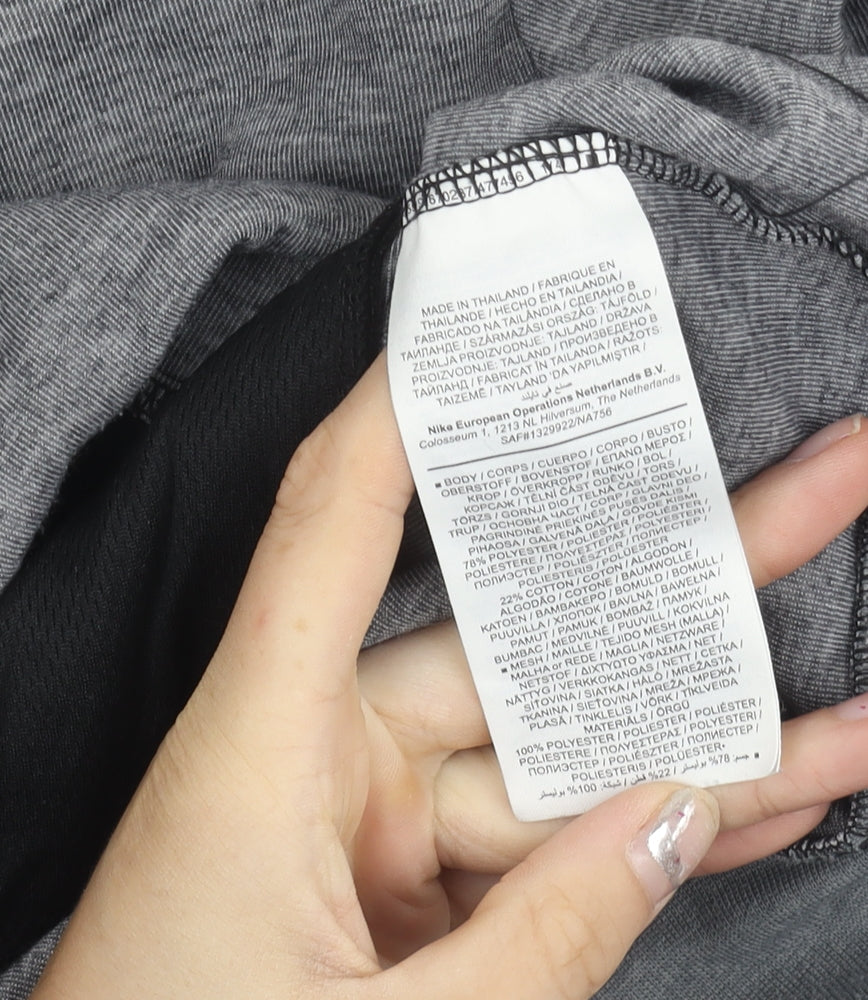 Nike Boys Grey XS Dri-Fit Half Zip Sweatshirt Football Training Top