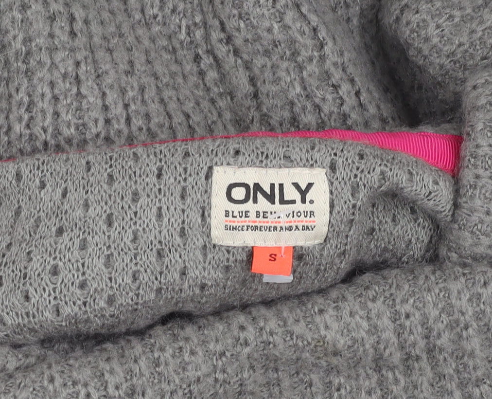 Additional view of Only women’s grey cowl neck knit jumper, size S