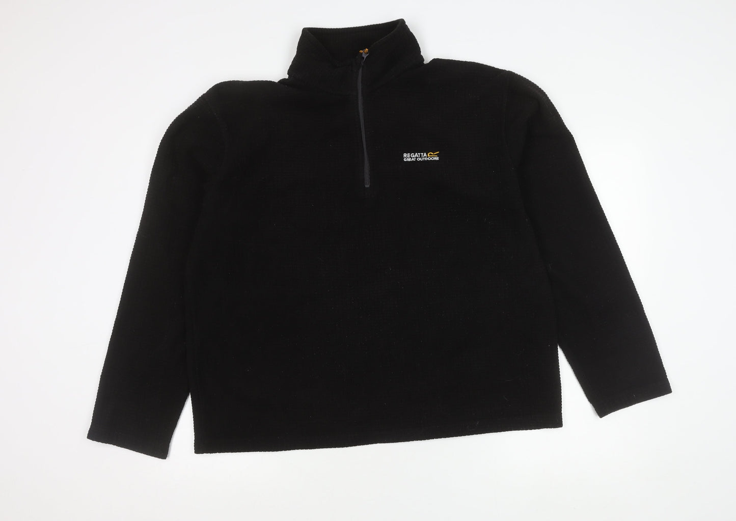 Regatta Mens Black XL Fleece Pullover Sweatshirt 1/4 Zip Outdoor