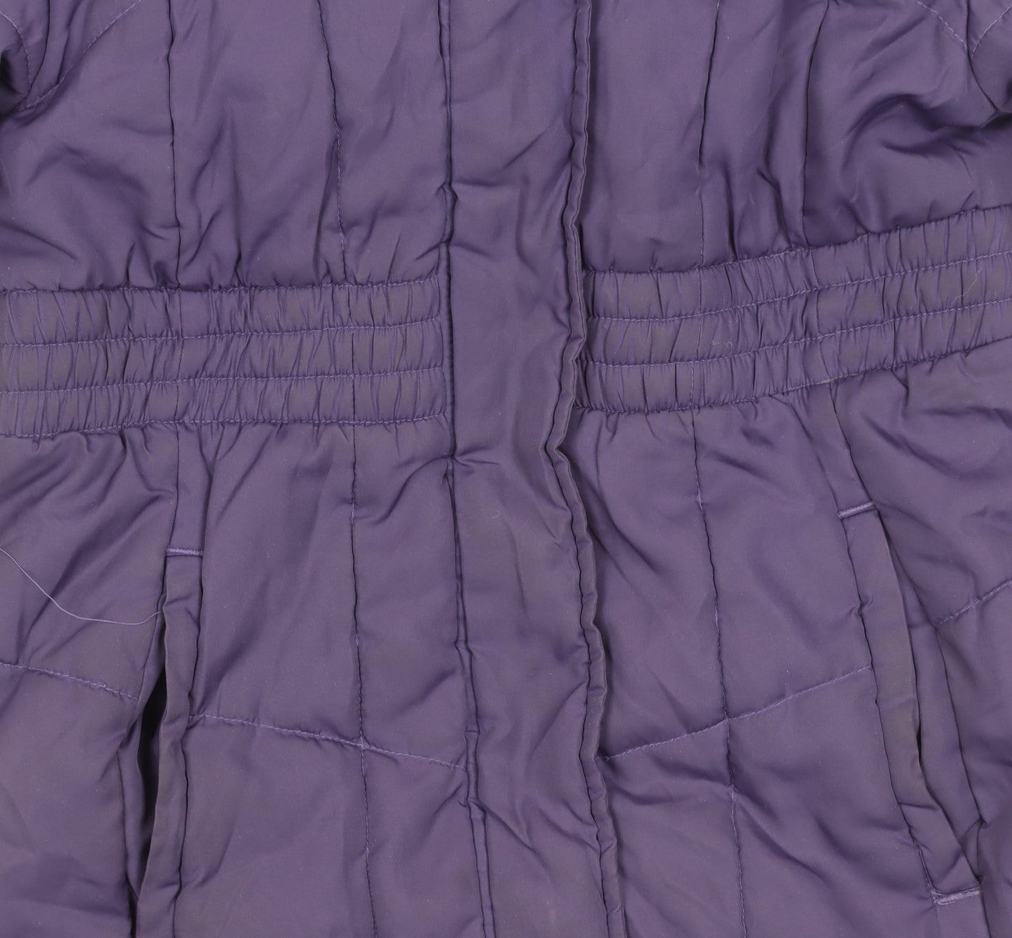 Peter Storm Girls Purple Puffer Coat 11-12 Years Hooded Winter Jacket