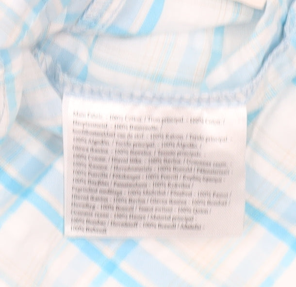 Regatta Women’s Blue Check Short Sleeve Button-Up Shirt Size 12