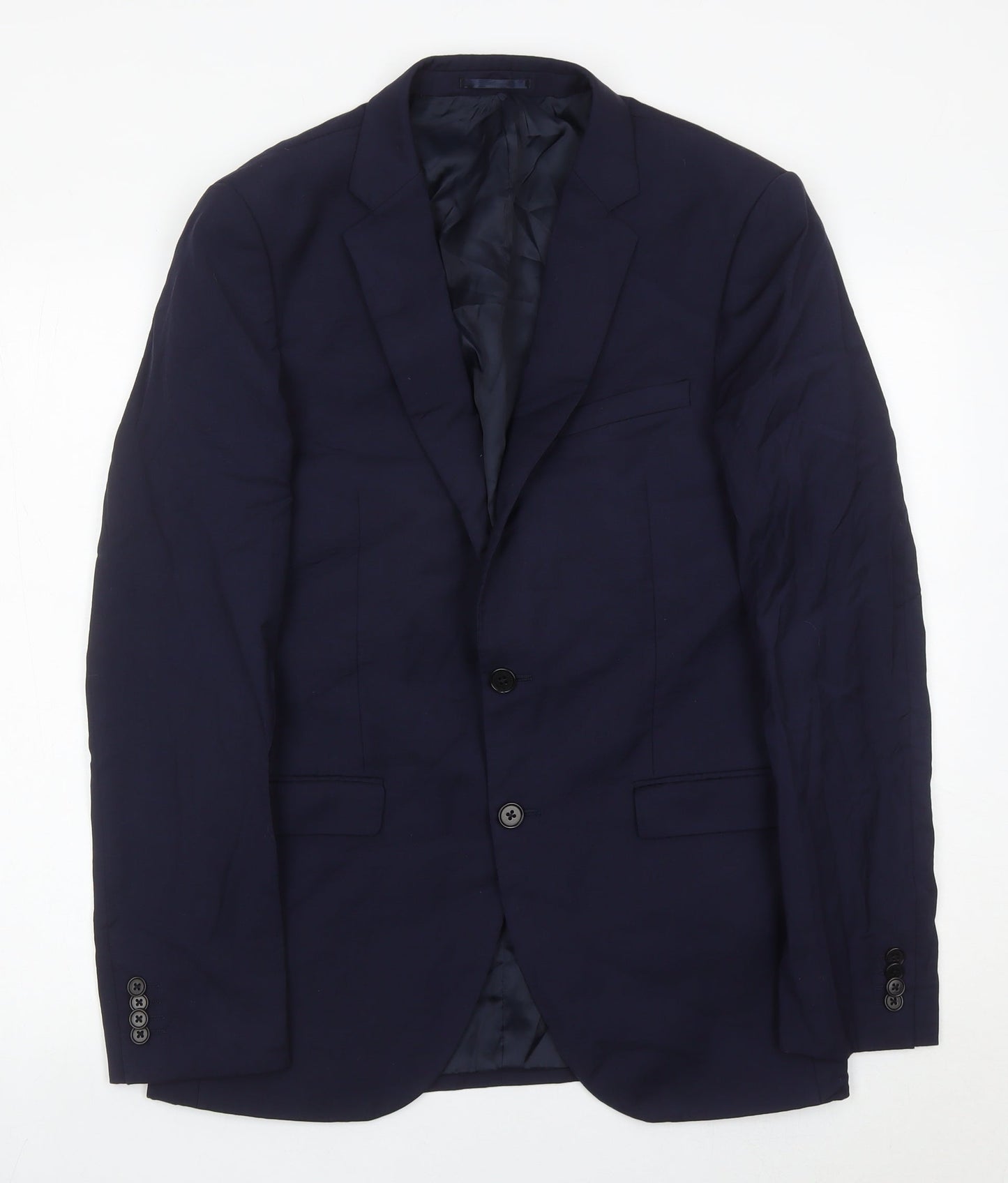DKNY Men’s Blue Slim Fit Wool Blazer Jacket 38L