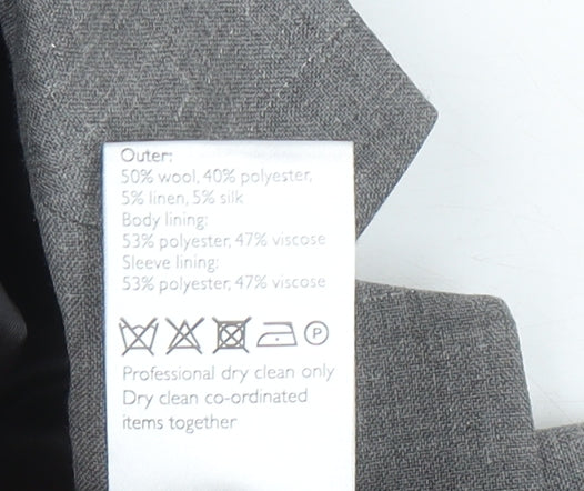 Additional view of Kin Men’s Grey Wool Blend 44R Blazer Jacket Two Button Notch Lapel