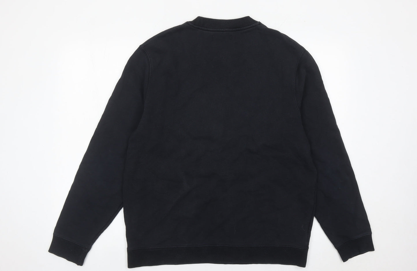Fred Perry Men’s Black Cotton Sportswear Sweatshirt Size M Pullover