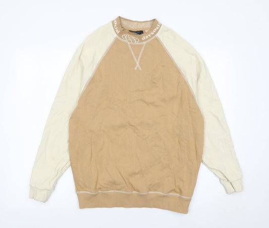 Additional front view of ASOS Men’s Beige Sweatshirt XS Crew Neck Long Sleeve Logo Accent