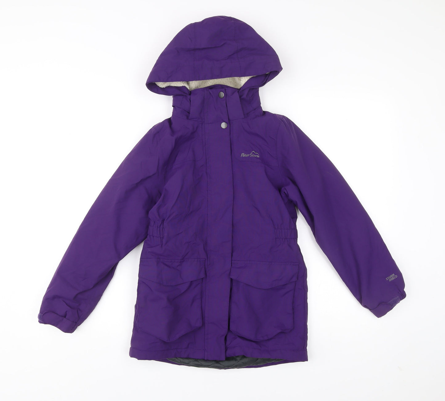 Peter Storm Girls Purple Parka Coat 9-10 Years Hooded Winter Jacket