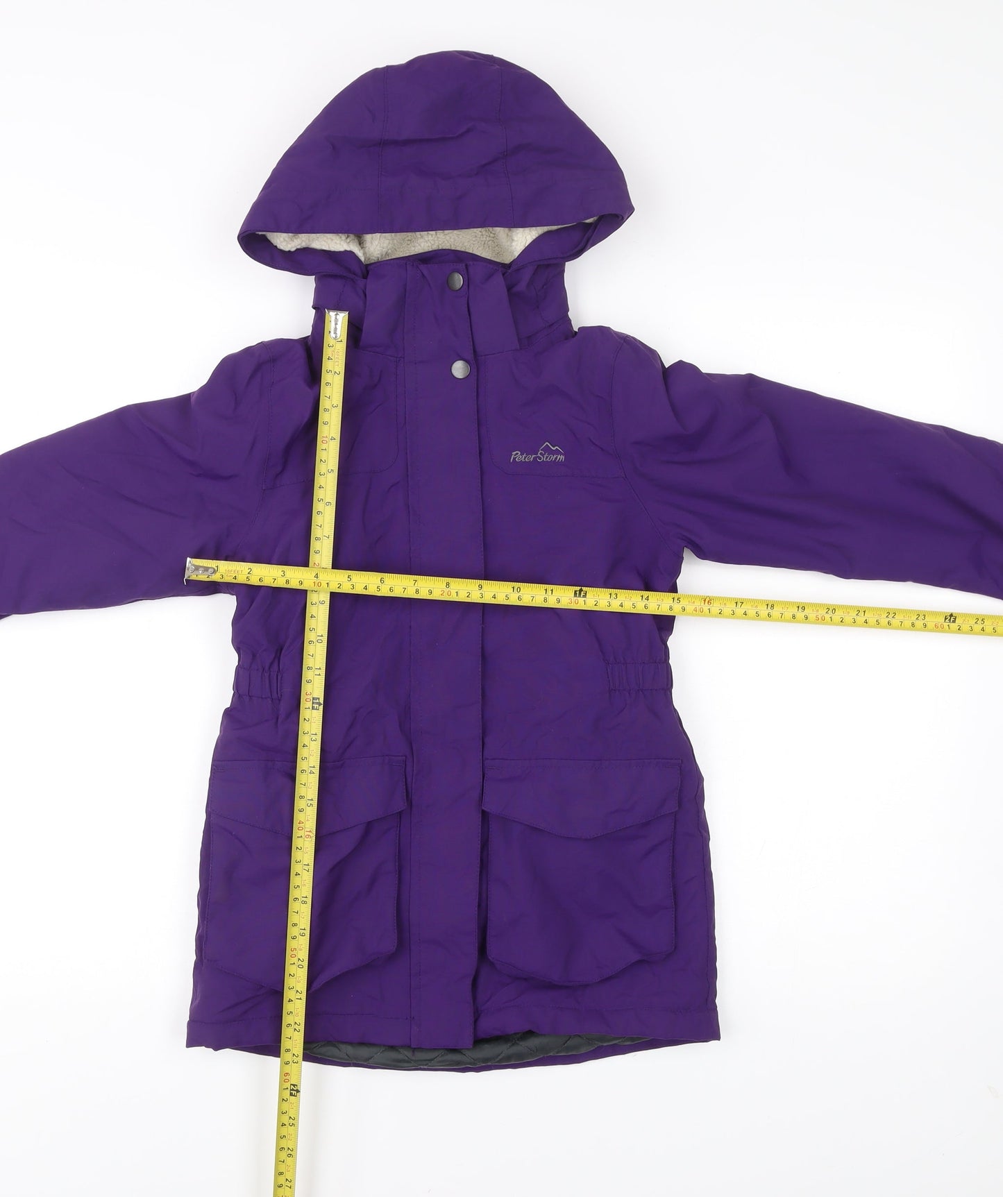 Peter Storm Girls Purple Parka Coat 9-10 Years Hooded Winter Jacket