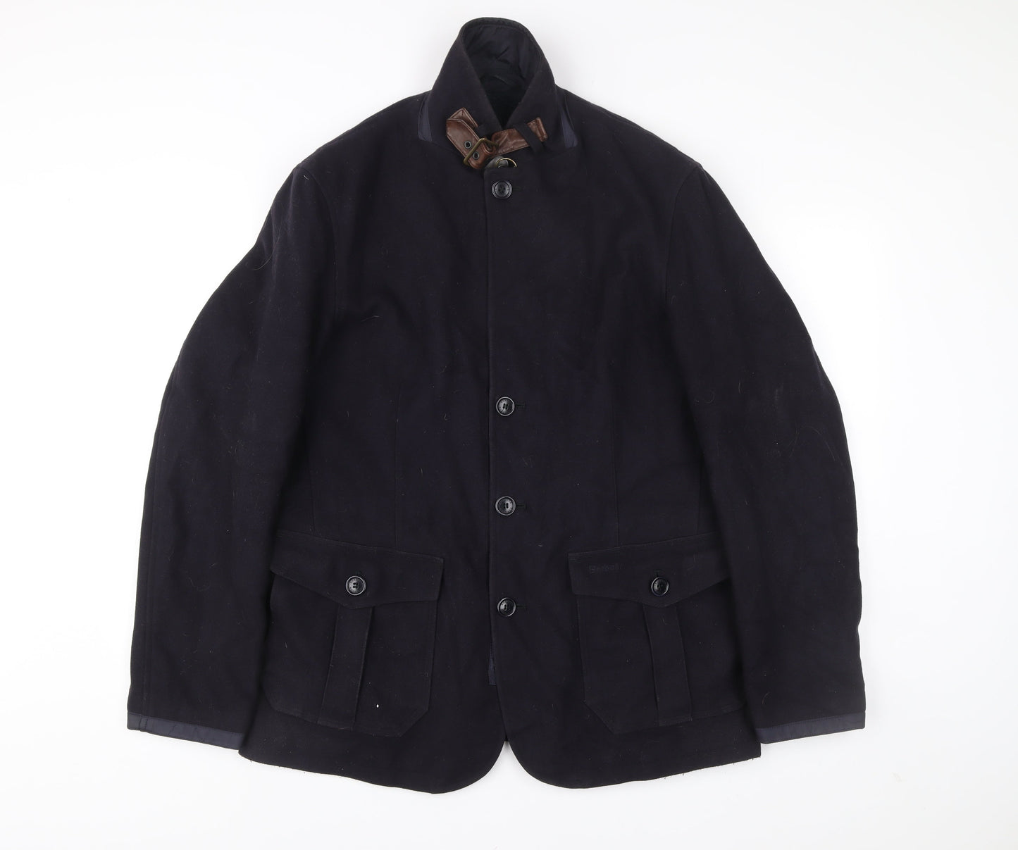 Barbour Men’s Black Cotton Field Jacket L Mid-Length Outdoor Coat