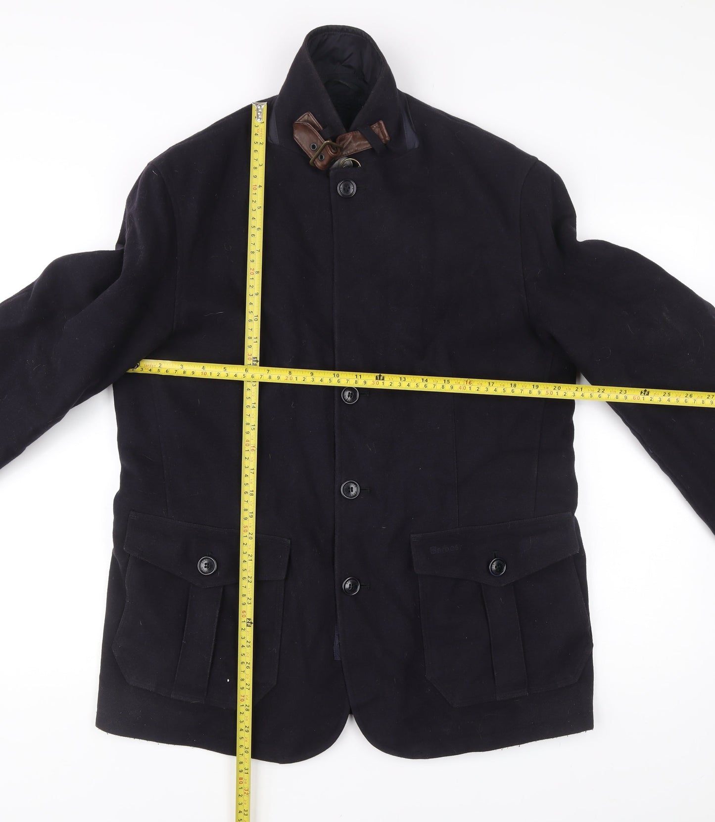Barbour Men’s Black Cotton Field Jacket L Mid-Length Outdoor Coat