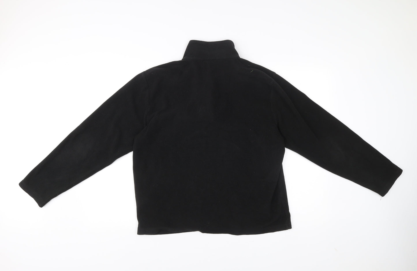 Regatta Mens Black Fleece Sweatshirt L 1/4 Zip Pullover Outdoor