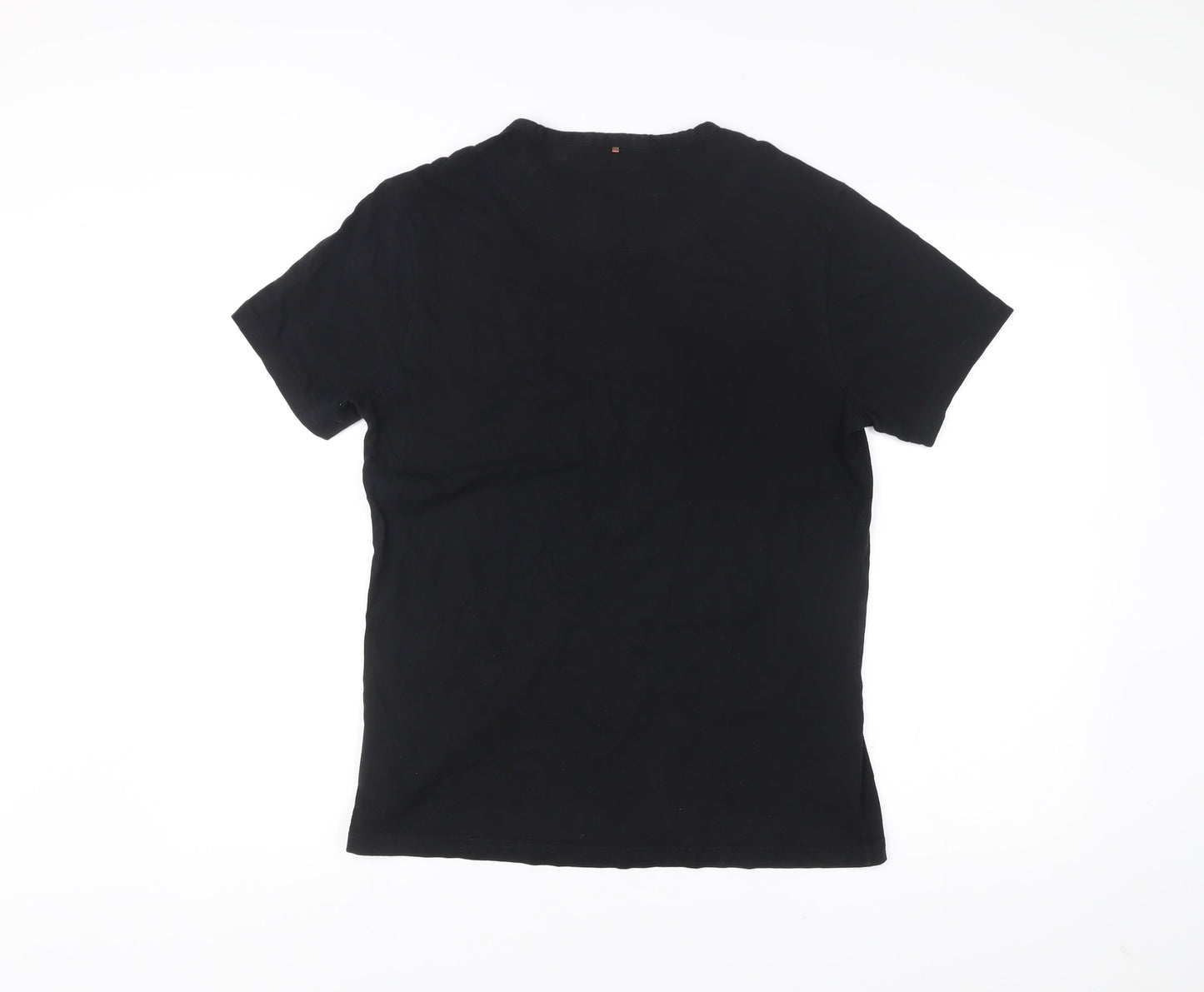 Pretty Green Men's Black Cotton Crew Neck T-Shirt Size M