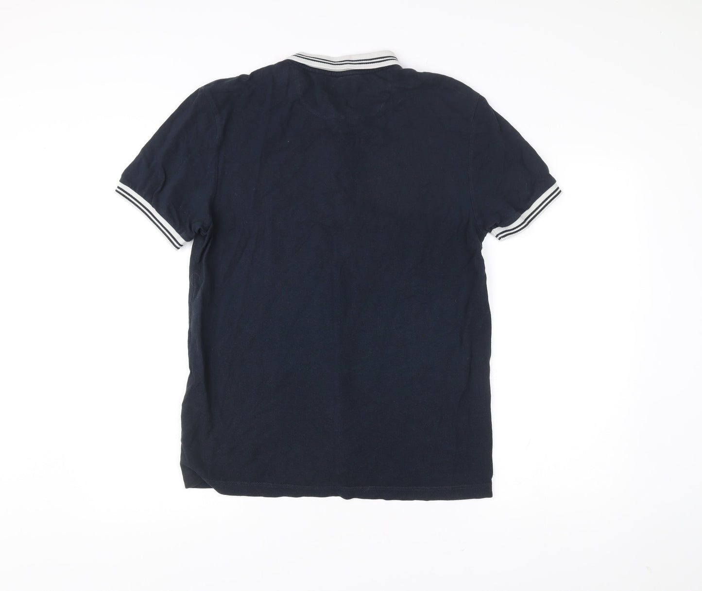 Farah Men’s Blue Polo Shirt L Cotton Short Sleeve Collared