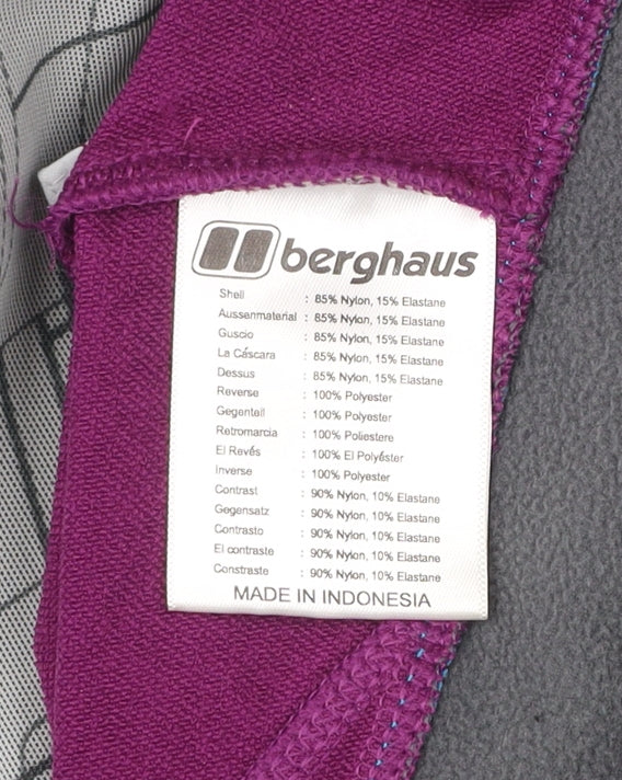Berghaus Womens Size 12 Blue Purple Soft Shell Hooded Outdoor Jacket