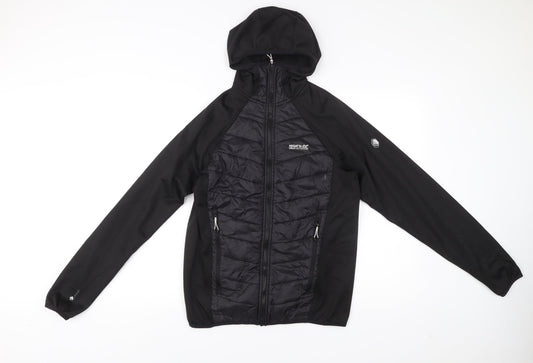 Regatta Mens Black Softshell Hooded Jacket Size S Outdoor Hiking